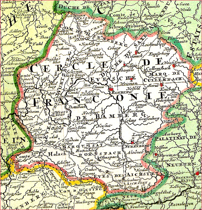 Historische Karte von 1740